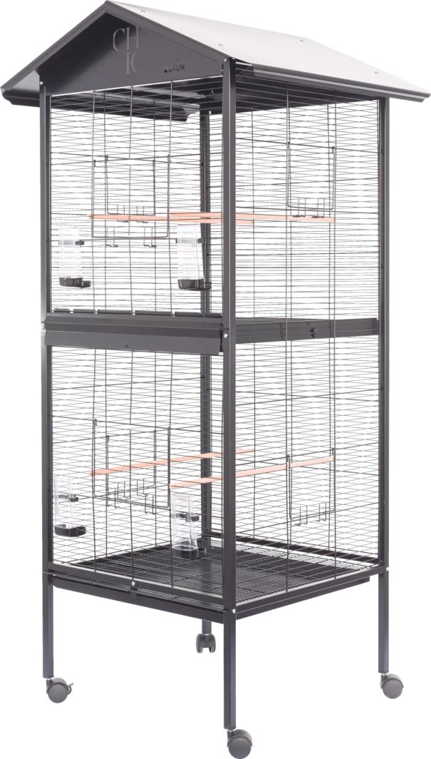 ZOLUX Woliera dla ptaków CHIC DUO czarna H165 1