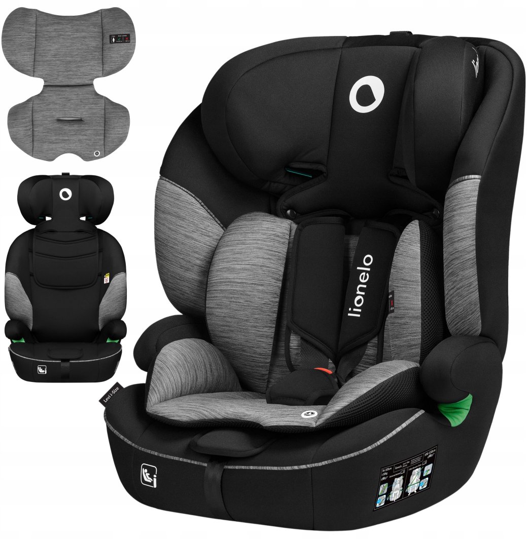 Autokėdutė Levi i-Size 9-36 kg, Black Grey 1