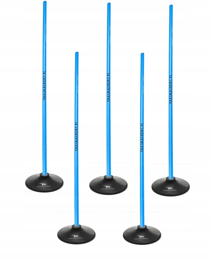 Tor przeszkód slalomowy 160cm laski + podstawa 1,5kg Niebieski 1