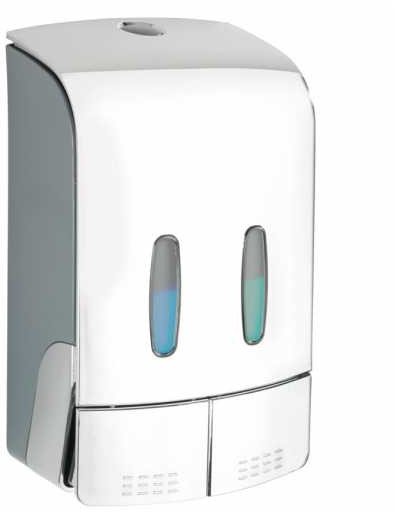 Dozownik do mydła i płynu do dezynfekcji TARTAS, dwukomorowy, 960 ml, WENKO