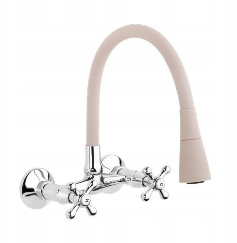 Invena bateria kuchenna ścienna Roma, beżowy/chrom BC-24-E3S-L 1