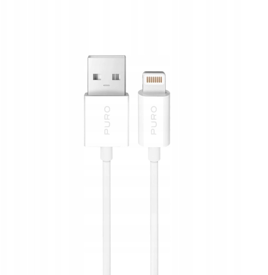 Kabel USB Puro USB-A - Lightning 2 m Biały (8018417498862)