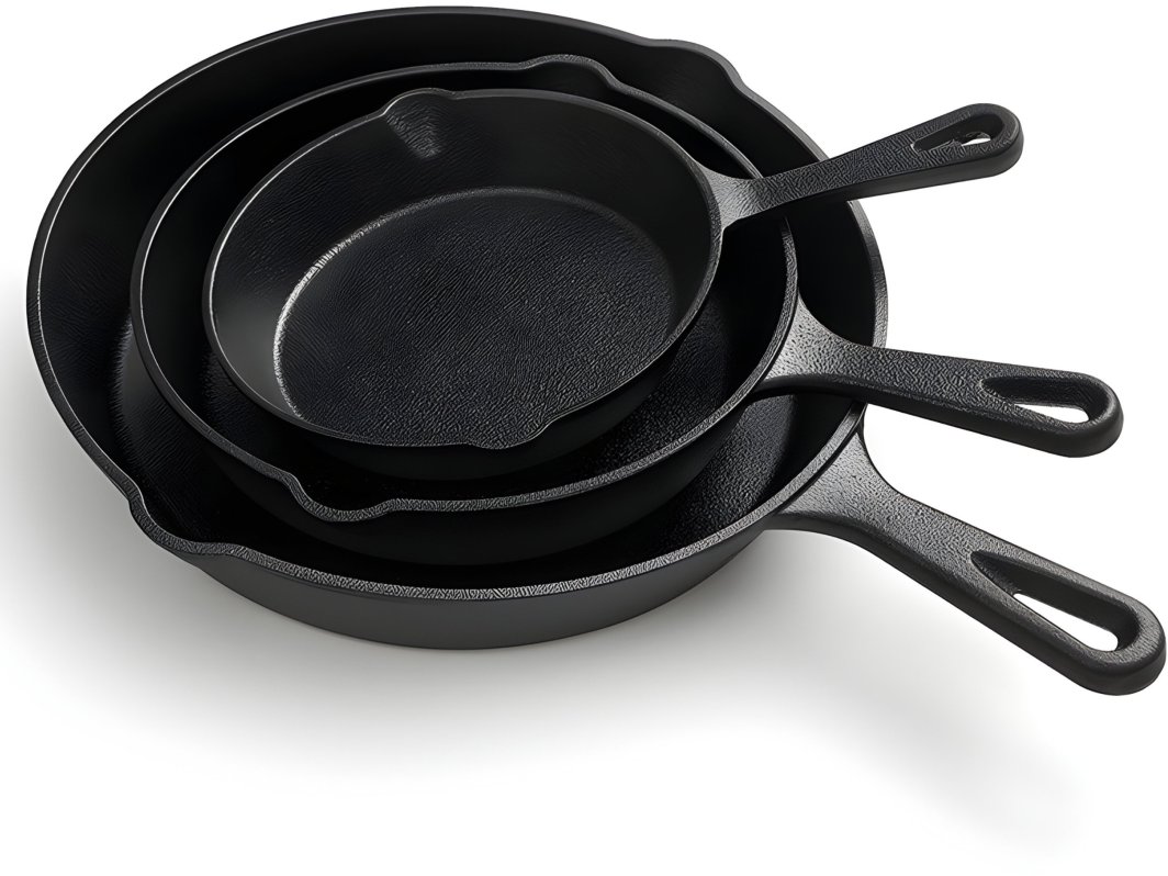 Patelnia Retoo zestaw Żeliwna 25.5cm 3szt. 1