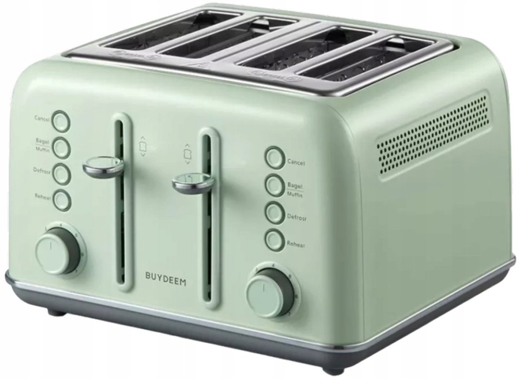BUYDEEM Toster na 4 kromki, model DT640E, kolor Cozy Greenish, EU 1