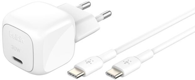 Belkin BOOST Charge USB-C/USB-C 30WLad.PD,ws+Kab.WCA008kq1MWH-B6 1