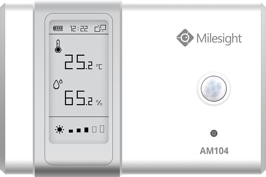 Milesight Indoor Ambience Monitoring Sensor LoRaWAN Temp. Humidity Light PIR E-Ink Display 1
