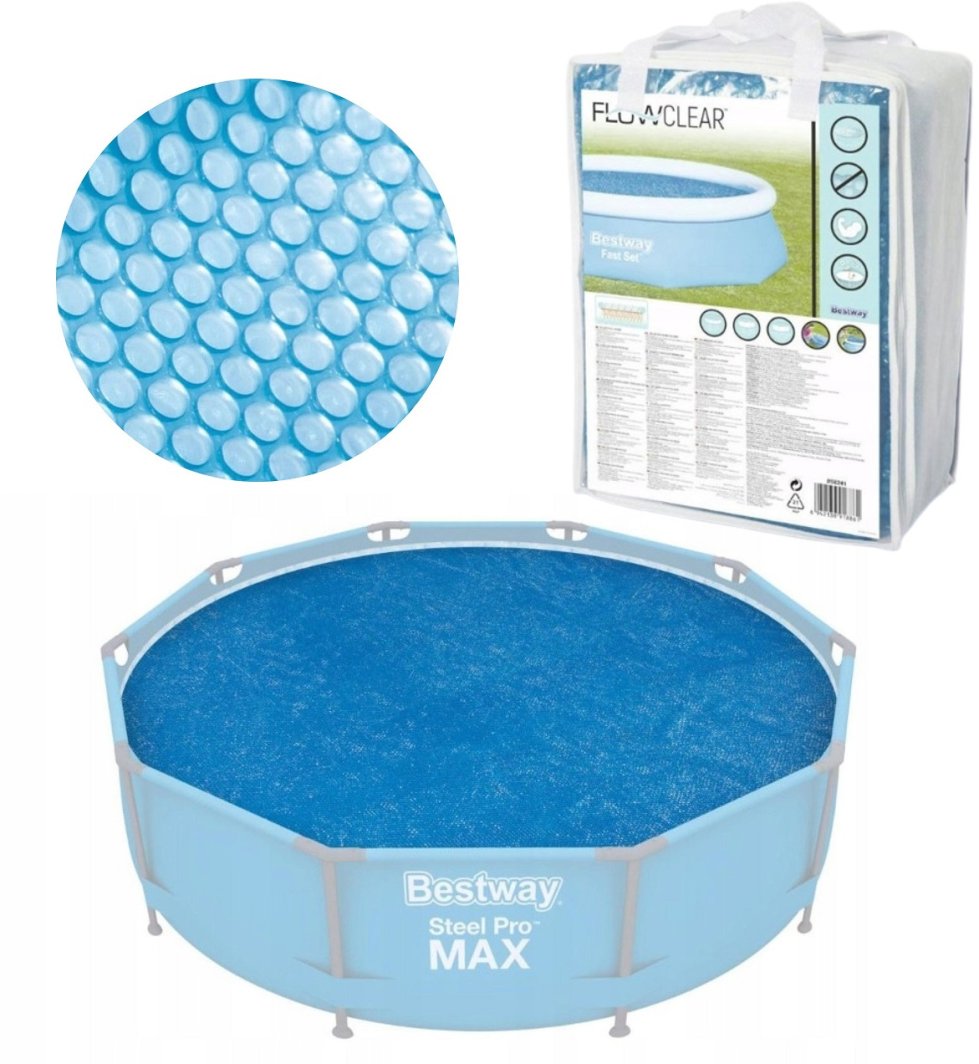 Plandeka pokrywa solarna do basenu o średnicy 427 lub 457 cm Bestway 58252 1
