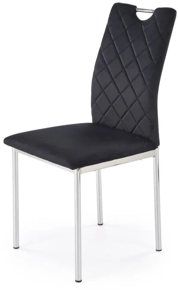 Krzesło tapicerowane K578 VELVET czarne HALMAR 1