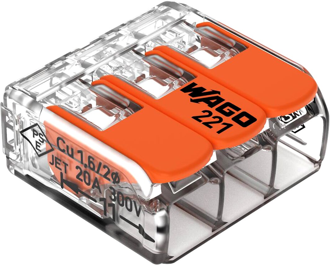 Złączka Wago 3-torowa, model: 221-413, od 0,20-4,00mm?, 10 szt 1