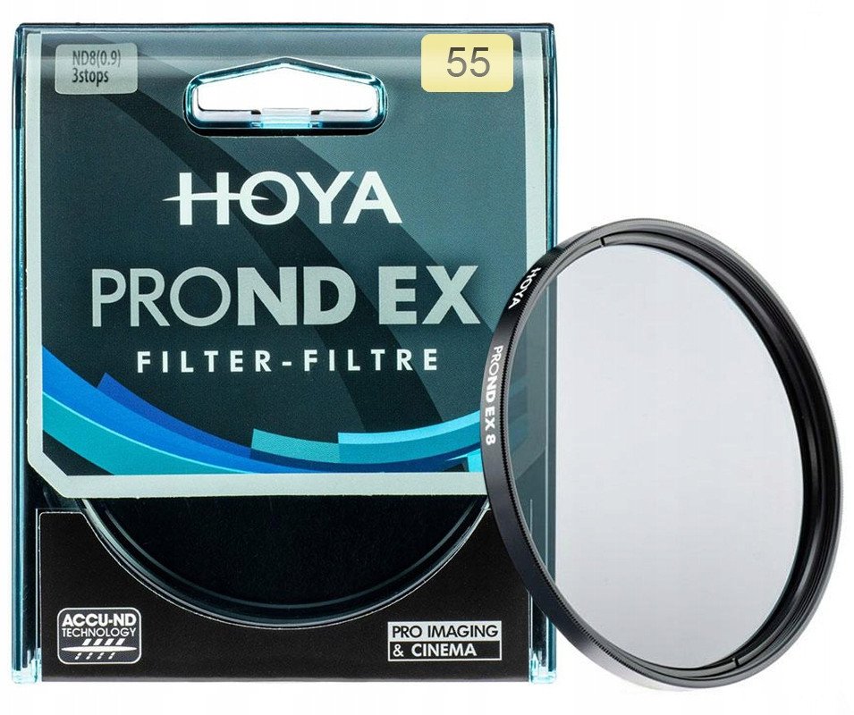 FILTR 55mm HOYA SZARY PRO ND EX 8 NOWA GENERACJA 1
