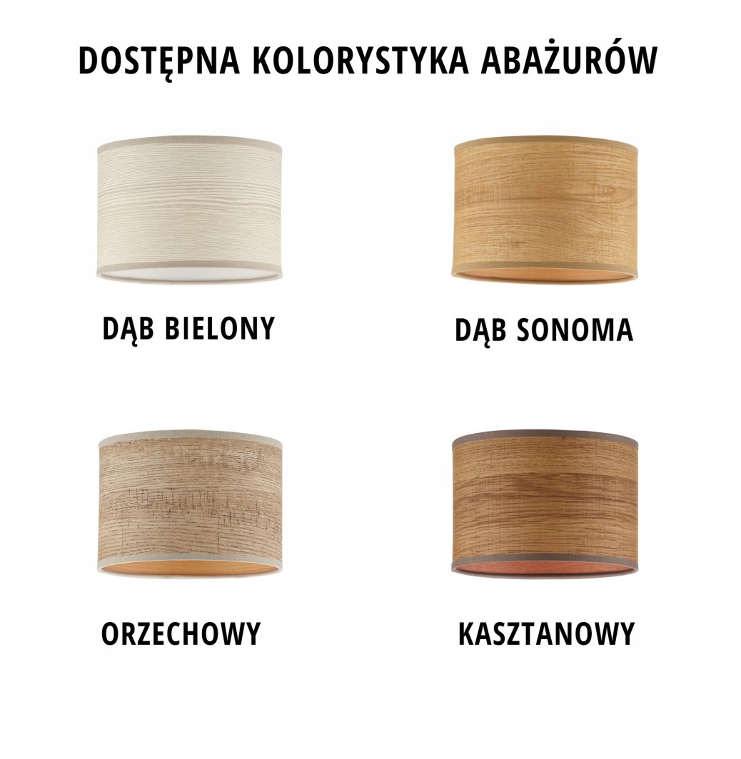 Designerski kinkiet ścienny z drewna do salonu LED TEGU ECO fornir E27