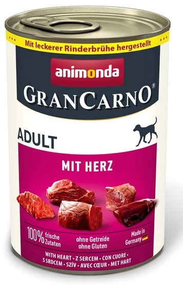 Zdrowa karma bez zbóż i sztucznych dodatków dla psa - Animonda Serca 400g 1
