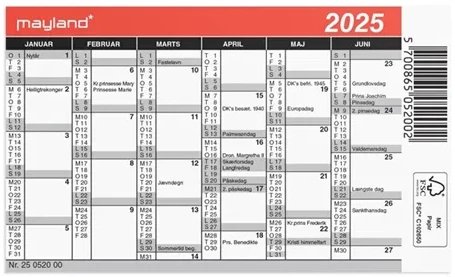 Mini kalender 2025 1
