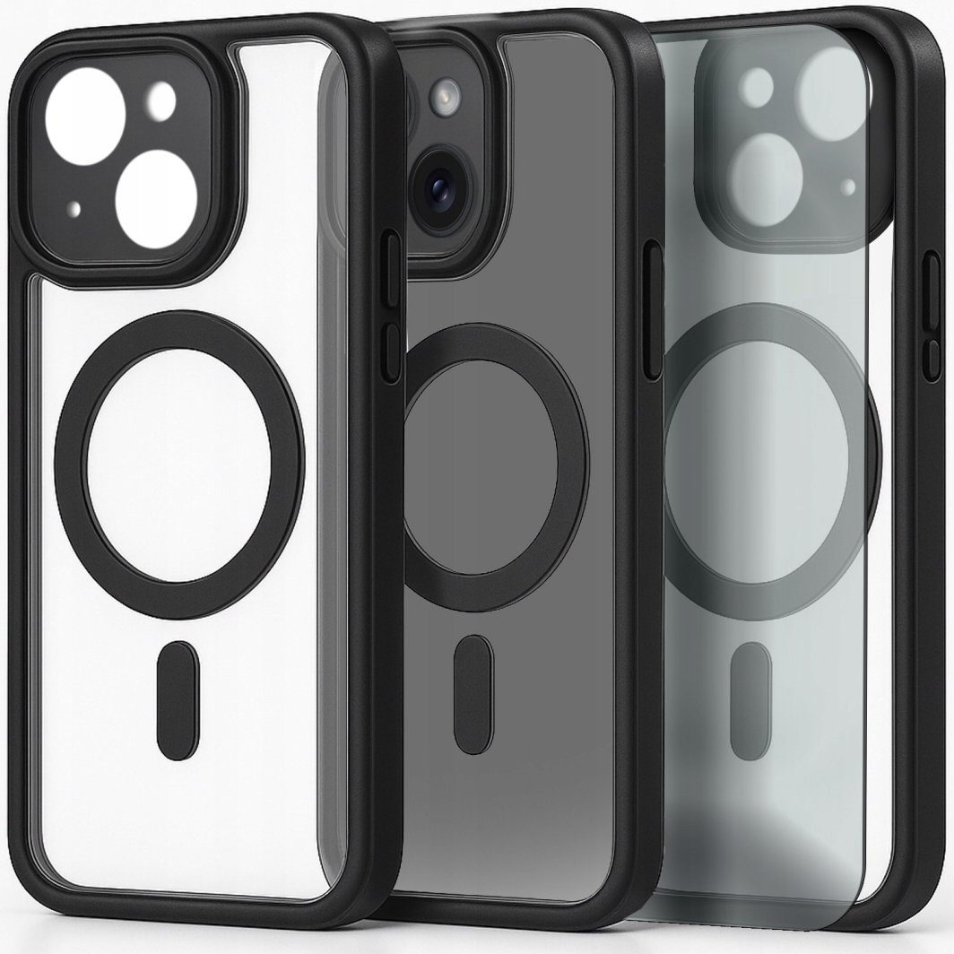Etui do Apple iPhone 15 (Do Magsafe, Matowe, Przezroczyste, Plecki)   Szkło 1