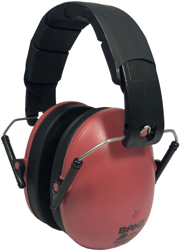 Słuchawki ochronne nauszniki wygłuszające dzieci czerwony 3lata+ BANZ 1
