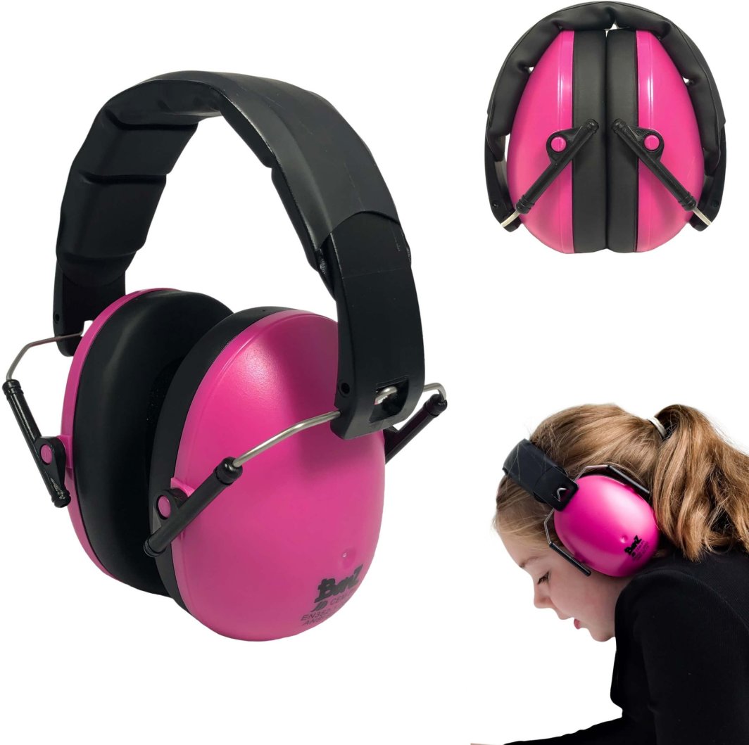 Słuchawki ochronne nauszniki wygłuszające dzieci magenta 3lata+ BANZ 1