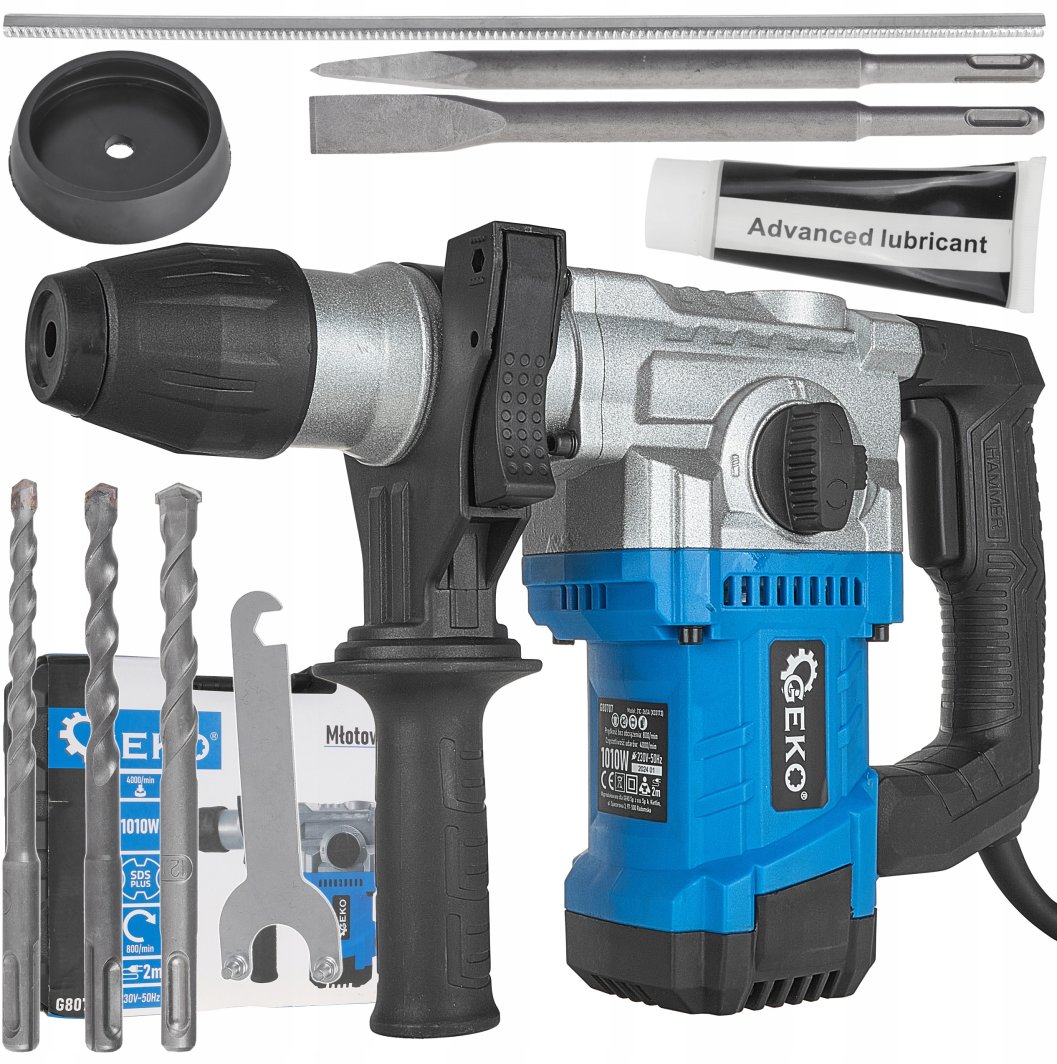Młotowiertarka – młot udarowy 1010W 4J SDS+ /walizka/ (3) 1