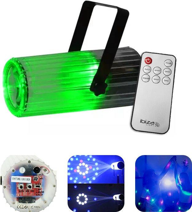 Reflektor LED Ibiza MOON FLOWER akumulator pilot one size 1