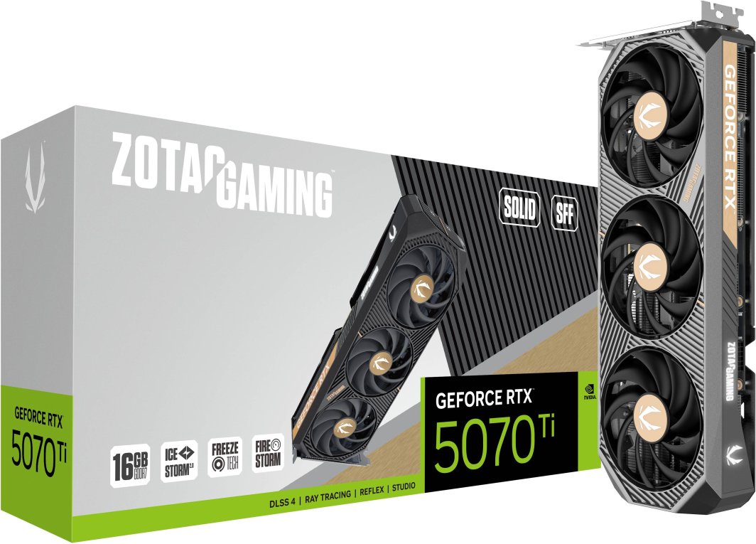 Karta graficzna Zotac Gaming GeForce RTX 5070 Ti Solid SFF 16GB GDDR7 DLSS4 (ZT-B50710D3-10P) 1