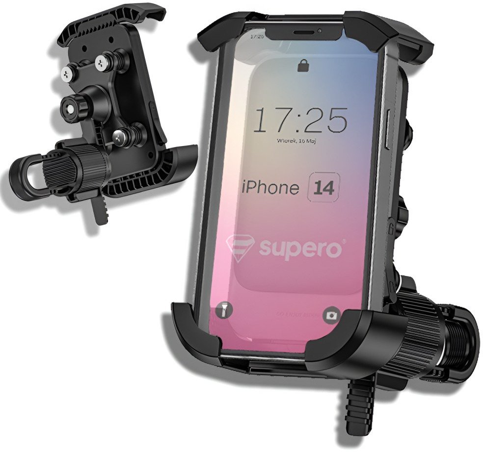 Uchwyt rowerowy na telefon Supero MTC-08, czarny 1