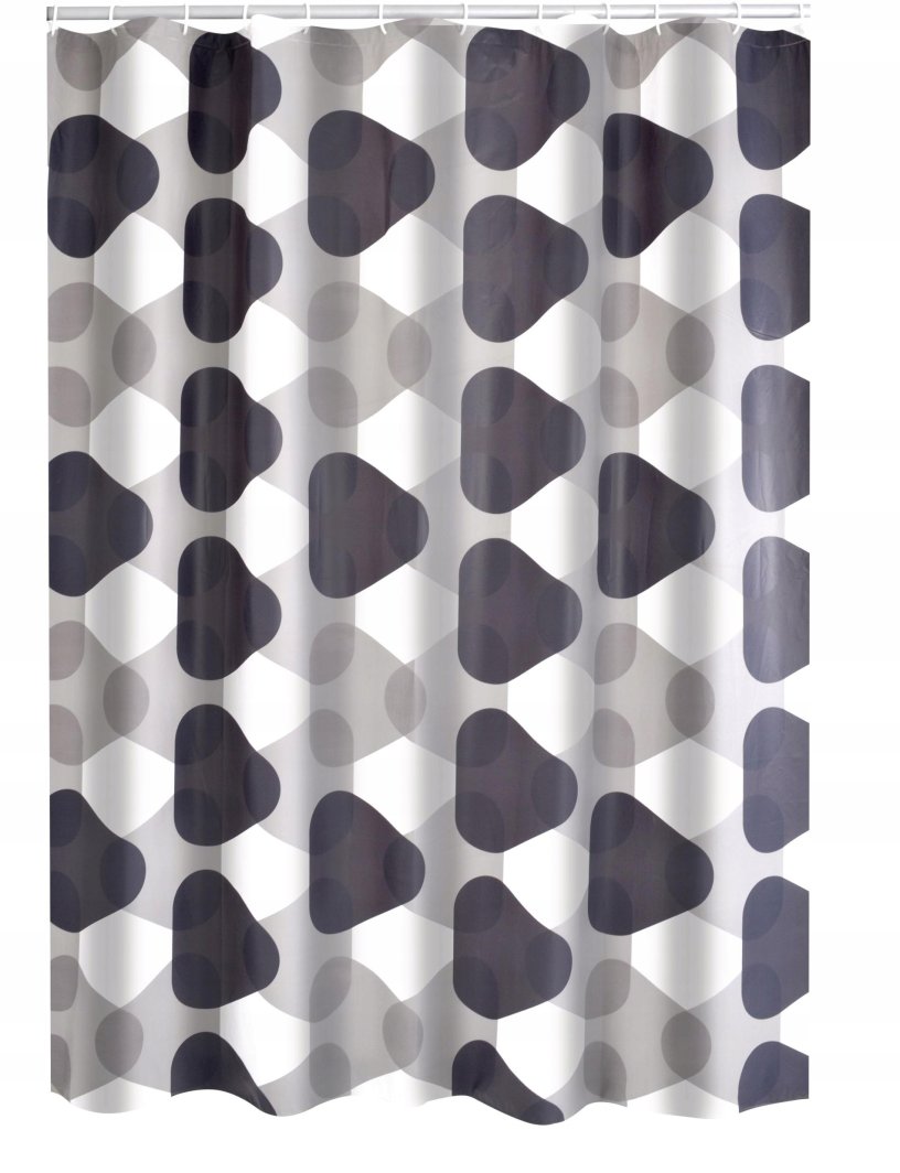 SHOWER CURTAIN 3004307 TRIANGLE GREY 1