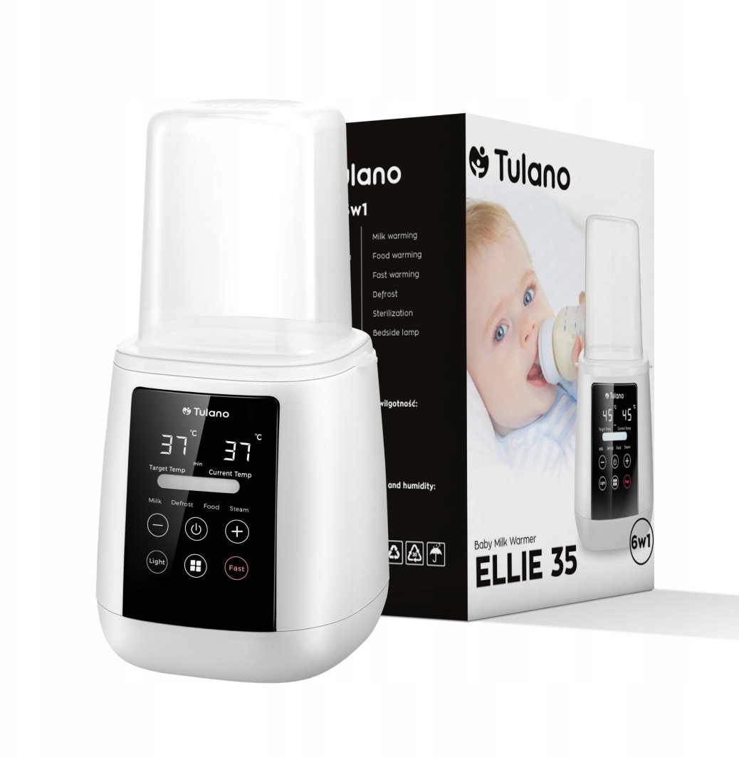 Podgrzewacz Do Butelek Tulano Ellie 35 Sterylizator Wyświetlacz Lcd 6W1 1