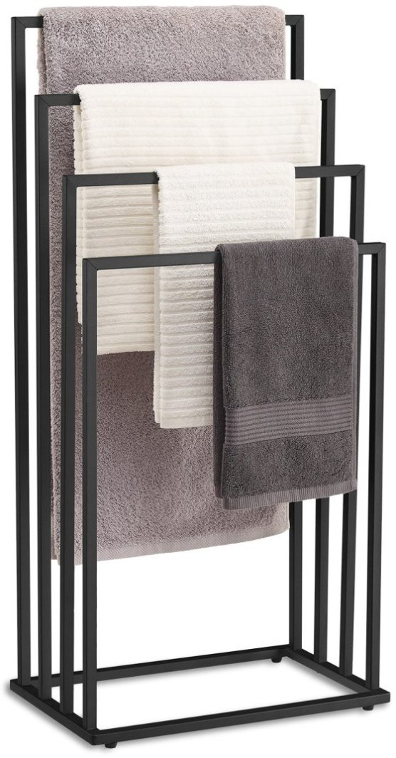 Stojak na ręczniki 4 szczeble - czarny