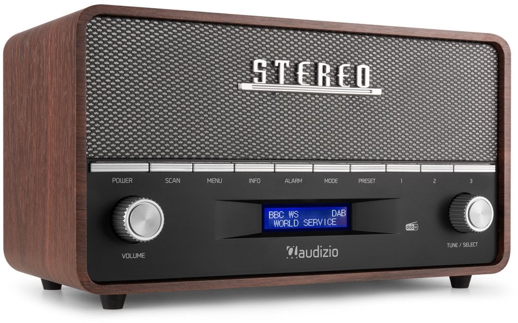 Przenośne radio stereo z budzikiem Audizio Corno DAB+ FM BT szary one size 1