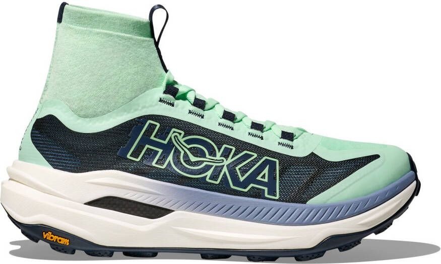 Buty trailowe damskie Hoka Tecton X 3 - mint fluorite/varsity navy 1
