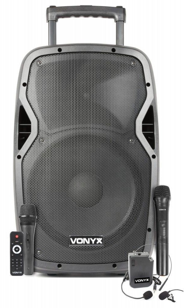 Kolumna mobilna z mikrofonami 600W Vonyx AP1200PA 12" one size 1
