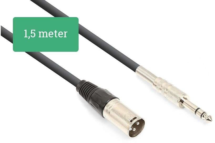 Kabel audio Vonyx XLR (m) do gniazda stereo 6,3 mm - 1,5 metra one size 1