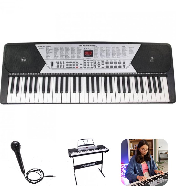 Zestaw: Keyboard MEK61128 Madison 61-klawiszy+ statyw one size 1