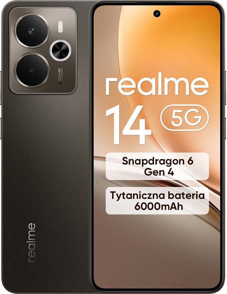 Smartfon Realme 14 5G 8/256GB Brązowy  (631011005351) 1