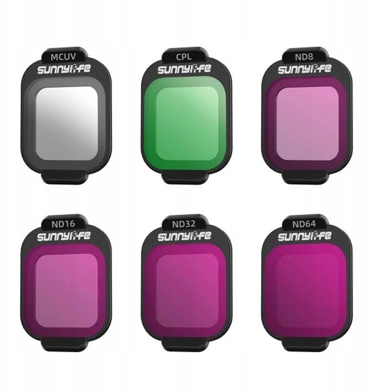 Filtry MCUV, CPL, ND8, ND16, ND32, ND64 Sunnylife do DJI Flip 1