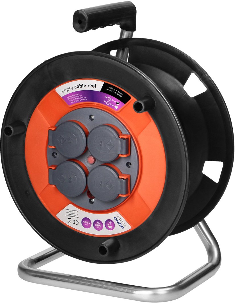 Bryzgoszczelny zwijak bębnowy IP44 4x2P+Z 16A 230V