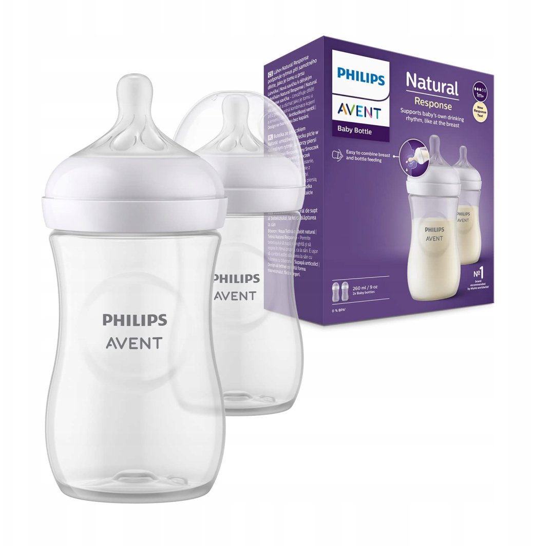 Philips AVENT Natural Response SCY903/02 9oz baby bottles - 2 pack, Transparent 1