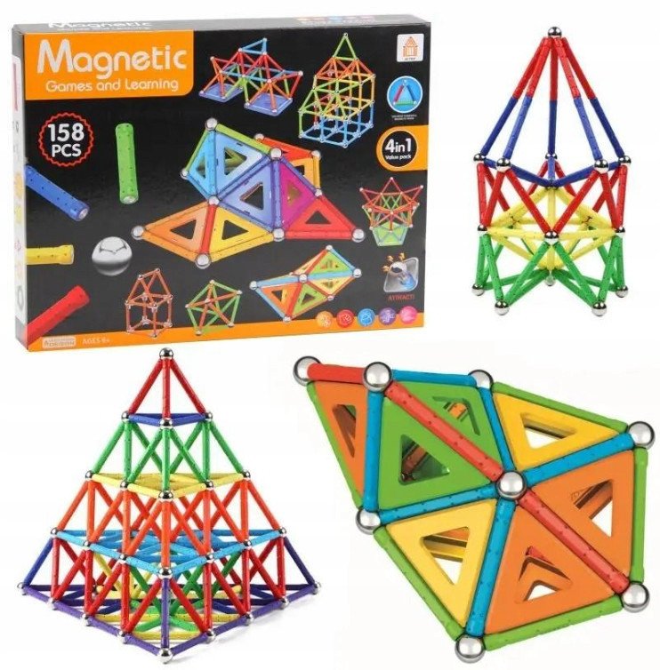 Klocki magnetyczne 158elem A-1030 78968 1