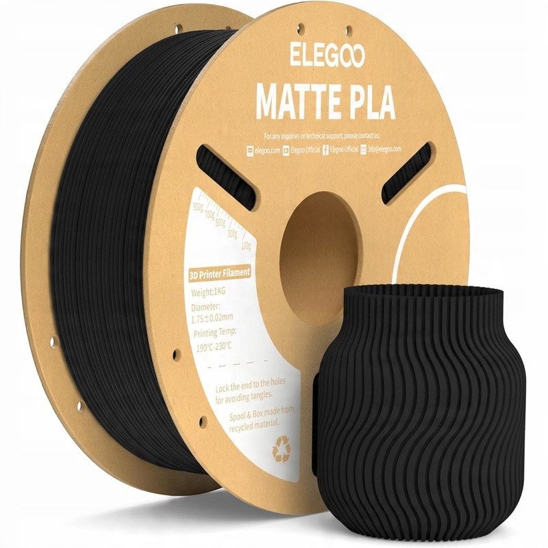 Filament PLA Matte ELEGOO (Czarny)