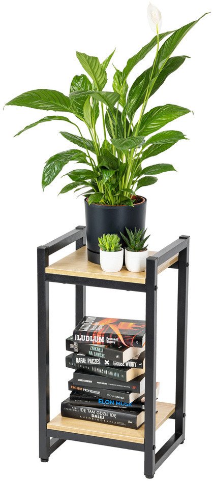 Kwietnik stojący metalowy Vertico 65 cm - czarny stojak na kwiaty 1