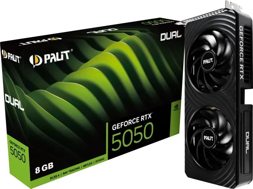 Karta graficzna Palit GeForce RTX 5050 Dual 8GB GDDR6 DLSS4 (NE65050019P1-GB2070D) 1