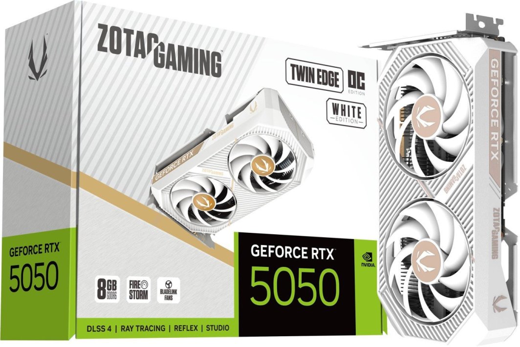 Karta graficzna Zotac Gaming GeForce RTX 5050 Twin Edge OC White 8GB GDDR6 DLSS4 (ZT-B50500Q-10M) 1