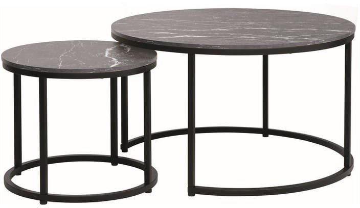 Ława DION czarna efekt marmuru/czarny (zestaw) 1