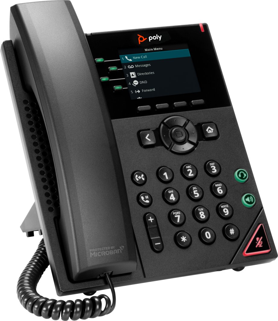 VVX 250 4-Line IP Phone and 1