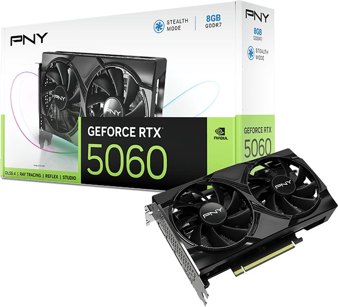 Karta graficzna PNY GeForce RTX 5060 Dual Fan 8GB GDDR7 DLSS4 (VCG50608DFXPB1) 1