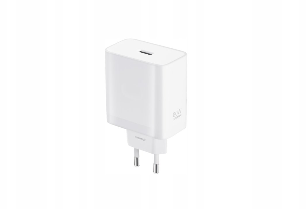 Oppo 80W USB-A SuperVooc Adapter white 1