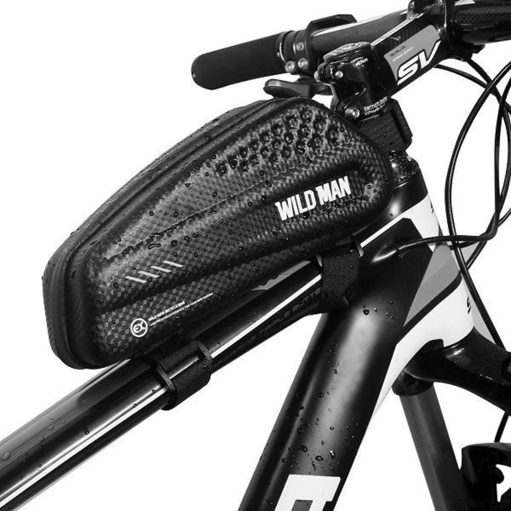 WILDMAN sakwa rowerowa na ramę na zamek 1L EX czarna 1