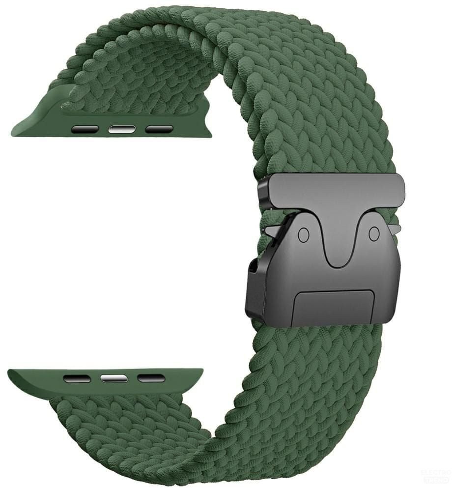 Pasek Beline Woven Nylon Parachute do    Apple Watch 42/44/45/49mm oliwkowy