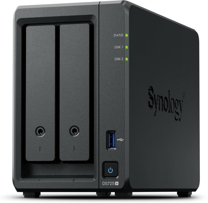 Synology DiskStation DS725+ serwer danych NAS Ryzen Embedded R1600 4 GB DDR4 0 TB Czarny 1