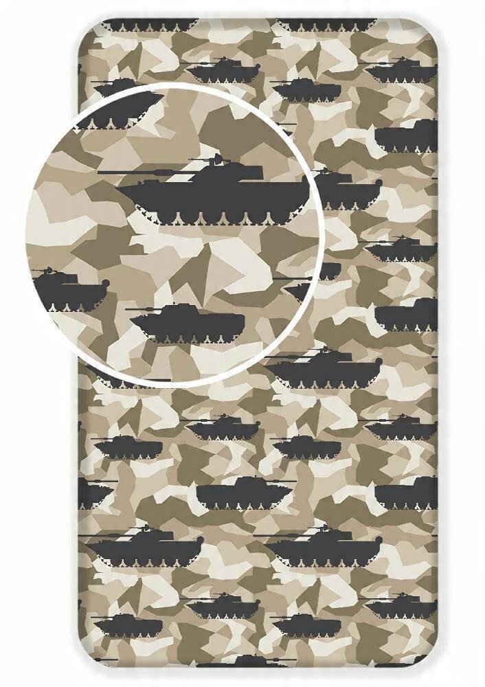 Jerry Fabrics Prześcieradło z gumką wojskowe 90x200cm (2330958) 1
