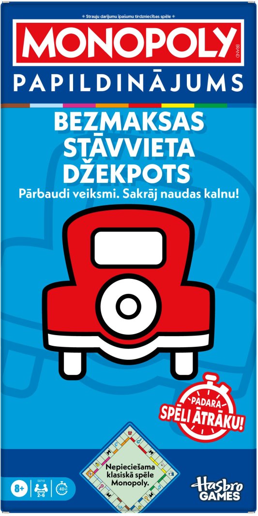 MONOPOLY Board game Free Parking Jackpot expansion (In Latvian lang.) 1